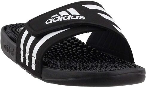 adidas Women's Adissage Slides Sandal, Black/White/Black, 11 in Saudi Arabia