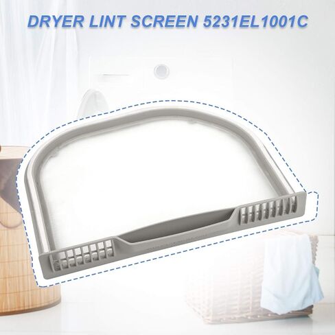 5231El1001C LG Dryer Lint Filter Replacement for Dle5001w Lint Screen Fits Model #Dlex5170w Dlex5101w Dle4870w Lint Screen with Clothes Dryer Lint Vent Trap Cleaner Brush Replaces PS3527575 AP5248138 in Saudi Arabia