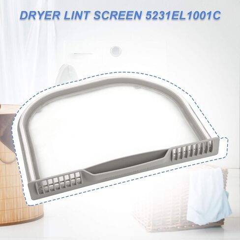 5231El1001C LG استبدال مرشح الوبر لشاشة Dle5001w Lint يناسب الموديل #Dlex5170w Dlex5101w Dle4870w شاشة الوبر مع مجفف الملابس، فرشاة تنظيف تنفيس الوبر تحل محل PS3527575 AP5248138 in Saudi Arabia