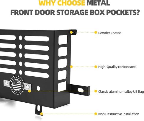 جيوب الباب الأمامية برونكو ، صندوق تخزين الباب الأمامي المعدني لعام 2021-2024 2/4 فورد برونكو ، 2 أجهزة كمبيوتر مثال منظم المنظم مربع موللي ملحقات التوسع الداخلي in Kuwait