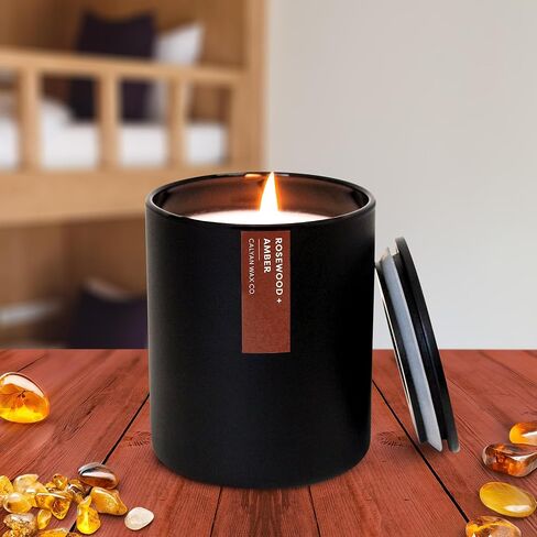 Calyan Wax Co. Candle Wax Candle ، Evergreen + Eucalyptus شمعة معطرة ، 75 ساعة من الحرق ، شموع الصويا العطرية ، شمع الصويا غير السامة والنباتي ، شموع بلود بلود ، in Kuwait