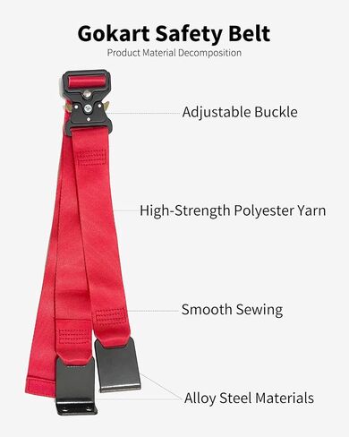 حزام مقعد Gokart قابل للتعديل لـ Segway Ninebot Gokart Pro/Pro2 ، Go Kart Kit Safety Harness Original Accessories Original in Kuwait