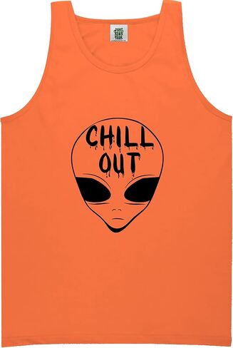 zerogravitee Chill Out - Alien Face Bright Neon Tank Top in Saudi Arabia