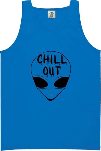 zerogravitee Chill Out - Alien Face Bright Neon Tank Top in Kuwait