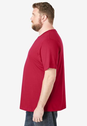 KingSize Men's Big & Tall Shrink-Less™ Lightweight Crewneck T-Shirt - Big - 8XL, Heather Orange in Saudi Arabia