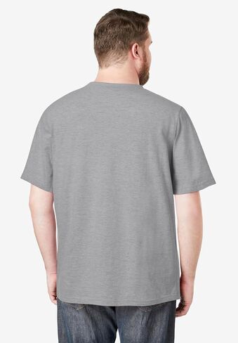 KingSize Men's Big & Tall Shrink-Less™ Lightweight Crewneck T-Shirt - Big - 8XL, Heather Orange in Saudi Arabia
