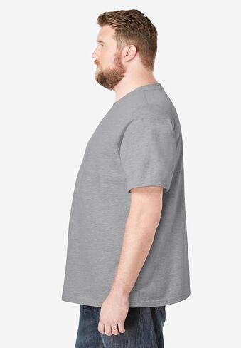 KingSize Men's Big & Tall Shrink-Less™ Lightweight Crewneck T-Shirt - Big - 8XL, Heather Orange in Saudi Arabia
