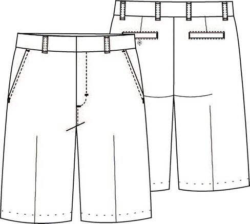 Classroom School Uniforms Boys Flat Front Shorts in Saudi Arabia