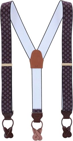 Trafalgar Men's Luxe Diamond Elastic Button End Braces in Saudi Arabia