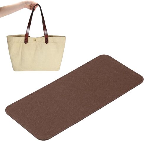 PATIKIL Felt Base Shaper 15x7 Inch, Bag Bottom Shaper Pad Purse Liner Board Insert Arc Corner for Handbags Tote Crossbody Bag Backpack, Brown in Saudi Arabia