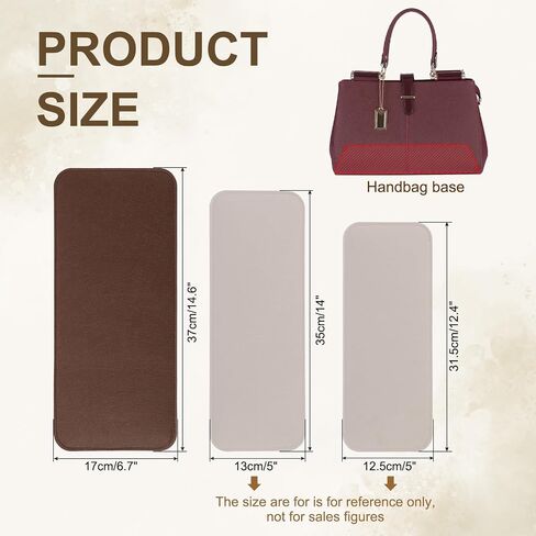 PATIKIL Felt Base Shaper 15x7 Inch, Bag Bottom Shaper Pad Purse Liner Board Insert Arc Corner for Handbags Tote Crossbody Bag Backpack, Brown in Saudi Arabia