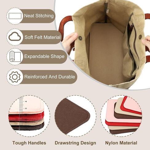 PATIKIL Felt Base Shaper 15x7 Inch, Bag Bottom Shaper Pad Purse Liner Board Insert Arc Corner for Handbags Tote Crossbody Bag Backpack, Brown in Saudi Arabia