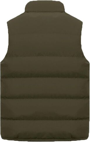 Mens Outerwear Puffer Vests Casual Sleeveless Windbreakers Jackets with Removable Hood Big Tall Cotton Quilted Jackets in Saudi Arabia