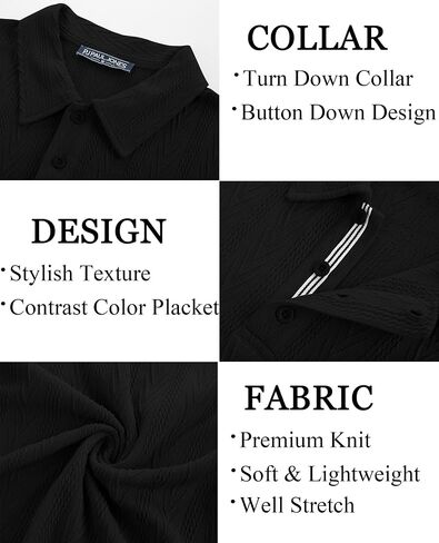 PJ Paul Jones Men's Men Mens Menit Polo Shirt Shirt Shirt Shirt Stretch Stretch Stretch Collared Summer in Saudi Arabia