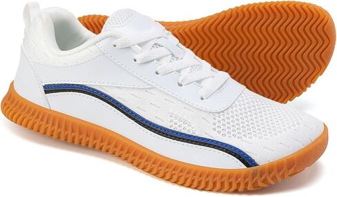 Men's Wide Width Sneakers, Extra Wide Toe Box, Minimalist Barefoot Trail-Running Gym Cross Trainer Shoes, White, Wide in Saudi Arabia