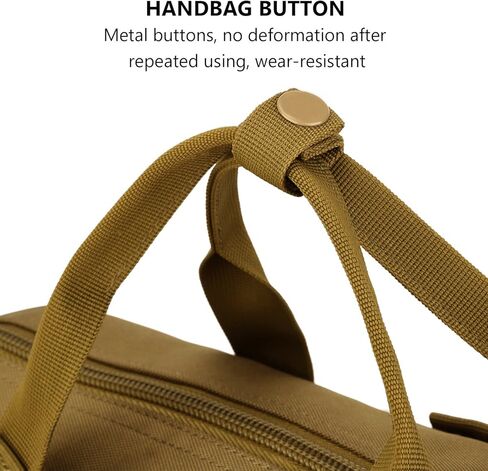 ArcEnCiel Small Tactical Duffle Bag Men Gym Pack Military Molle Shoulder Bags Shoes Storage Sports Handbag with Patch (Black) in Kuwait