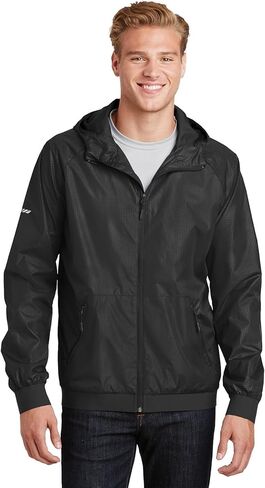 Sport-Tek JST53 Embossed Hooded Wind Jacket in Saudi Arabia