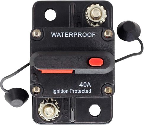 ZOOKOTO Circuit Breaker 40 Amp,Car Automotive Marine Boat Audio Circuit Breaker with Manual Reset, 12V- 42VDC, Waterproof (40A) in Saudi Arabia
