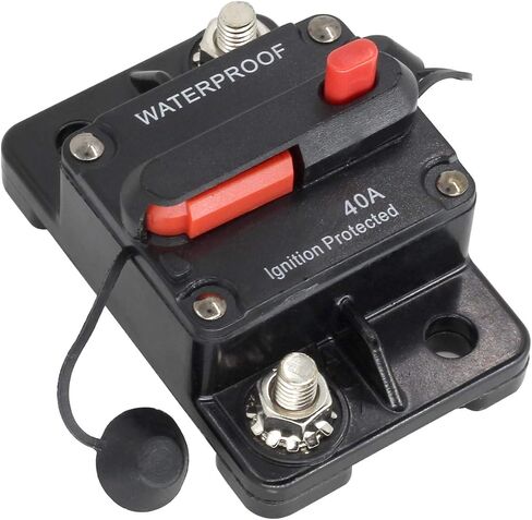 ZOOKOTO Circuit Breaker 40 Amp,Car Automotive Marine Boat Audio Circuit Breaker with Manual Reset, 12V- 42VDC, Waterproof (40A) in Saudi Arabia