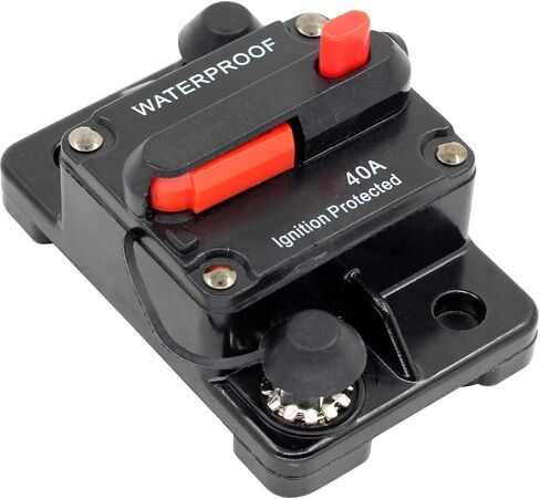 ZOOKOTO Circuit Breaker 40 Amp,Car Automotive Marine Boat Audio Circuit Breaker with Manual Reset, 12V- 42VDC, Waterproof (40A) in Saudi Arabia