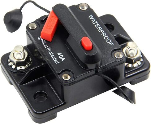 ZOOKOTO Circuit Breaker 40 Amp,Car Automotive Marine Boat Audio Circuit Breaker with Manual Reset, 12V- 42VDC, Waterproof (40A) in Saudi Arabia