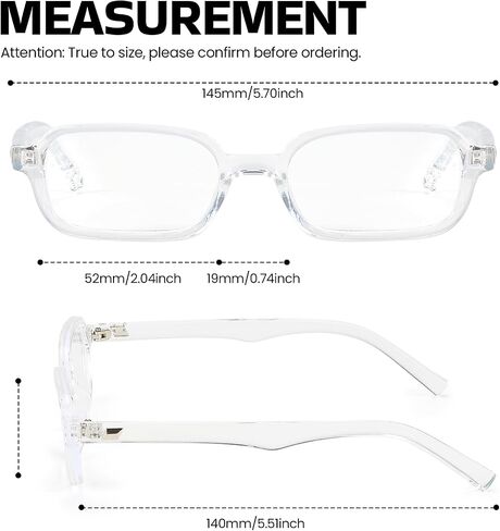 Retro Fake Glasses Blue Light Glasses for Women Trendy Vintage Small Rectangle Eyewear with Non Prescription Lens in Saudi Arabia