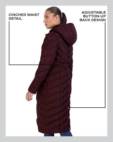 Madden Girl Women's Maxi Puffer Jacket - Long Quilted Puffer Coat (Sizes: S-3X) in Saudi Arabia