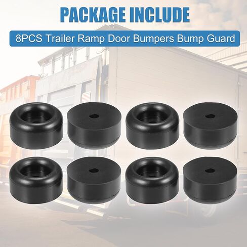 X AutoHaux 4pcs 2.11 "Round Round Feet Bump Stops استبدال Guard Presentive لـ Cargo Truck RV Door Gate Swamp مع فتحات المسمار 2/5" in Kuwait
