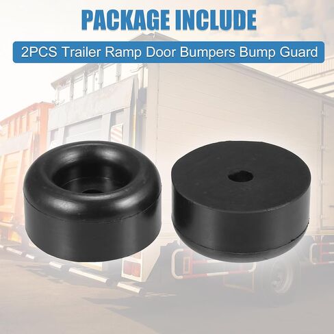 X AutoHaux 4pcs 2.11 "Round Round Feet Bump Stops استبدال Guard Presentive لـ Cargo Truck RV Door Gate Swamp مع فتحات المسمار 2/5" in Kuwait