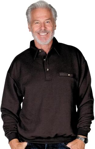 Palmland L/S Solid Textured Banded Bottom Shirt in Saudi Arabia