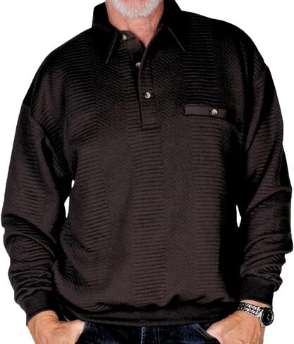Palmland L/S Solid Textured Banded Bottom Shirt in Saudi Arabia