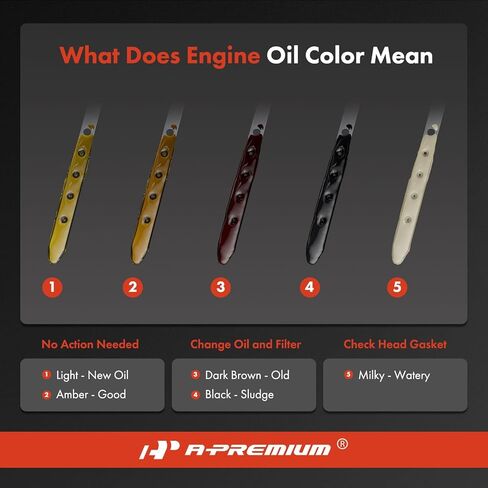 A-Premium Engine Oil Dipstick Dip Stick Compatible with Select Hyundai & Kia Models - Elantra 2010-2018, Elantra Coupe GT, Soul, Forte, Forte Koup, Forte5, Tucson, Veloster, Kona, Rondo, 1.8L 2.0L in Saudi Arabia