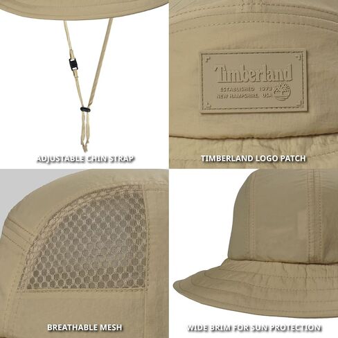 Timberland Mesh Panel Kids Boys Bucket Hat, One Size, Adjustable Chin Cord, Wide Brim Sun Hat for Outdoor Adventures in Saudi Arabia