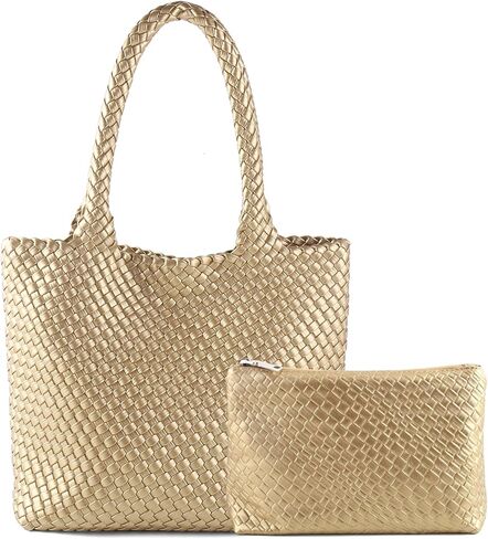 Hand Woven Bag Tote BagS For Women Top Handle Shoulder Vegan Leather Large Travel Beach Hobo Handbag in Saudi Arabia