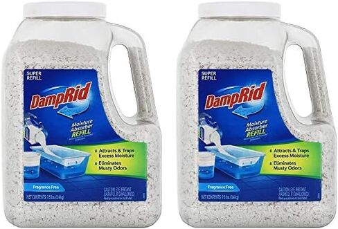 DampRid - Fragrance Free Mega Moisture Absorber Refill Container (7.5 lb.); Traps Moisture in Basements & Large Areas for Fresher, Cleaner Air in Kuwait