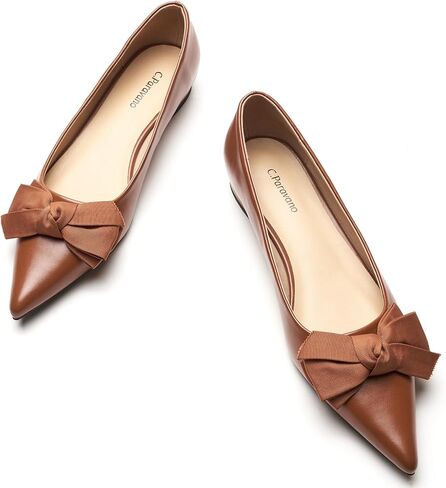 C.Paravano Pointy Bow Flats Flats Flats Plats Ballet Shoes for Women in Saudi Arabia
