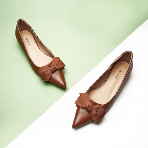 C.Paravano Pointy Bow Flats Flats Flats Plats Ballet Shoes for Women in Saudi Arabia