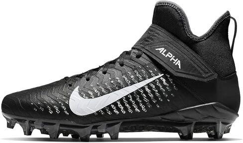 Nike Men's Alpha Menace Pro 2 Mid Football Cleats, Black/White-cool Grey-anthracite, 10 in Saudi Arabia
