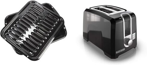 Whirlpool 4396923 Premium Broiler Pan and Roasting Rack, 1", Black, 2 Count in Saudi Arabia