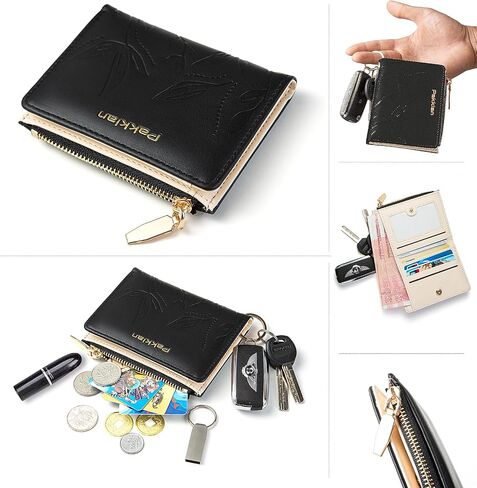 Keychain Bracelet Wristlet with Wallet Card Holder Pocket, Flower Tassel Purse Silicone Key Ring for Women in Saudi Arabia