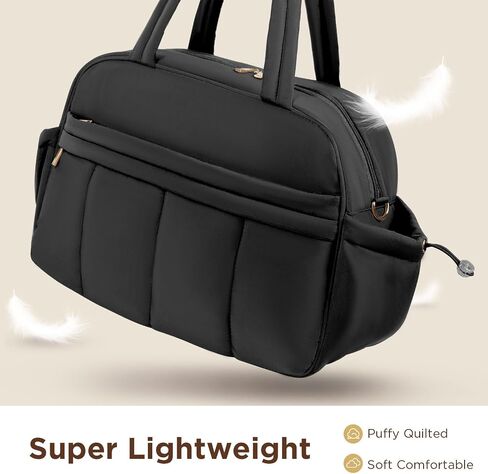 Weekender Bags for Women, Quilted Travel Duffel Bag, Large Puffer Duffle Bag for Travel Gym Overnight Weekend Workout Carry on Bag for Airplanes, Personal Item Travel Bag in Saudi Arabia