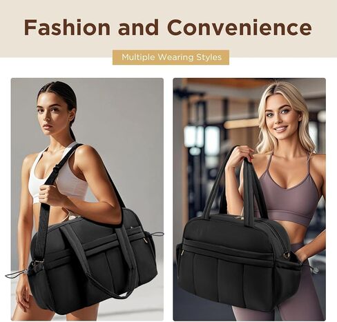Weekender Bags for Women, Quilted Travel Duffel Bag, Large Puffer Duffle Bag for Travel Gym Overnight Weekend Workout Carry on Bag for Airplanes, Personal Item Travel Bag in Saudi Arabia