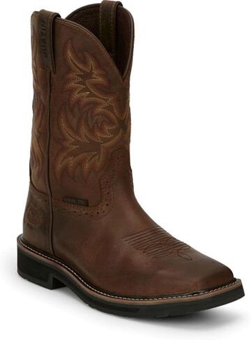 Justin Men's Driller Western Work Boot Steel Toe Tan 8.5 D(M) US in Kuwait