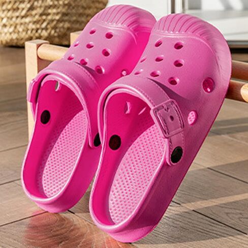 Anti-Collision Garden Clogs for Women and Men, Non-Slip Sandals, Slip On Work Shoes Heel Strap Mules Lightweight Shower Slippers Beach Indoor Outdoor Casual Wear Soft Air Cushion Sole Slides in Kuwait