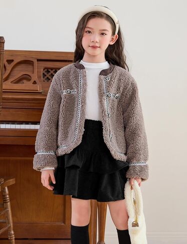 SEAUR Girl's Corduroy Short Skirt Mini High Waist A Line Pleated Skirt Casual Uniforms School Skirt in Saudi Arabia