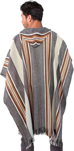 Gamboa Alpaca Poncho Men Hippie Clothes for Men Wool Poncho Men Pancho Men Mens Poncho Cloak with Hood Men Ponchos Adult Mexican Poncho Sweater Panchos in Saudi Arabia
