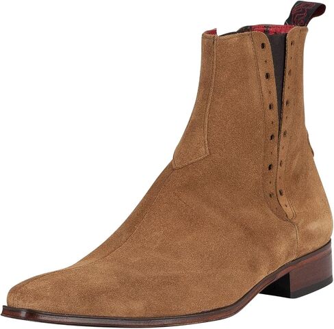 Jeffery West Men's Suede Chelsea Boots, Brown in Saudi Arabia