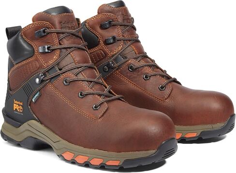 Timberland PRO Men's Hypercharge 6 Inch Composite Safety Toe Waterproof Industrial Work Boot, Brown Full Grain Leather/Brown, 8.5 in Saudi Arabia