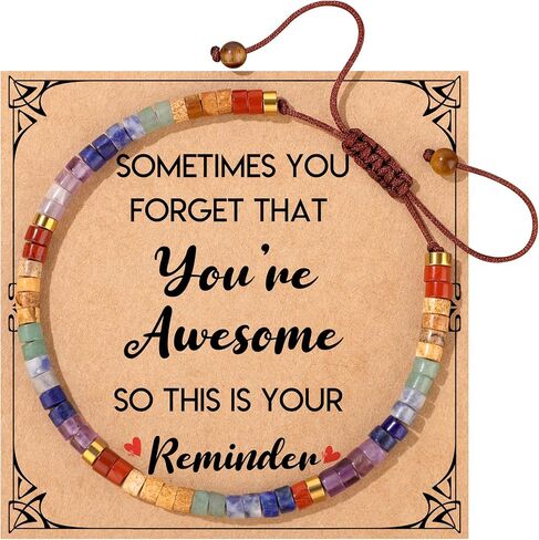 JoycuFF Gifts for Women Inspirational Gifts for Teen Healing Natural Stone Bracelets for Women Friends Sister in Saudi Arabia