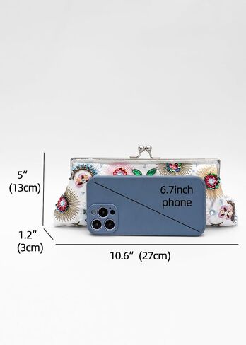 Colorful Floral Leaves Embroidered Sequined Clutch Purse Small Flower Prom Purse Wedding Handbag Women Evening Bag in Saudi Arabia
